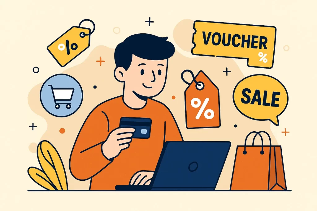 bí kíp tìm mã giảm giá trước khi mua sắm online
