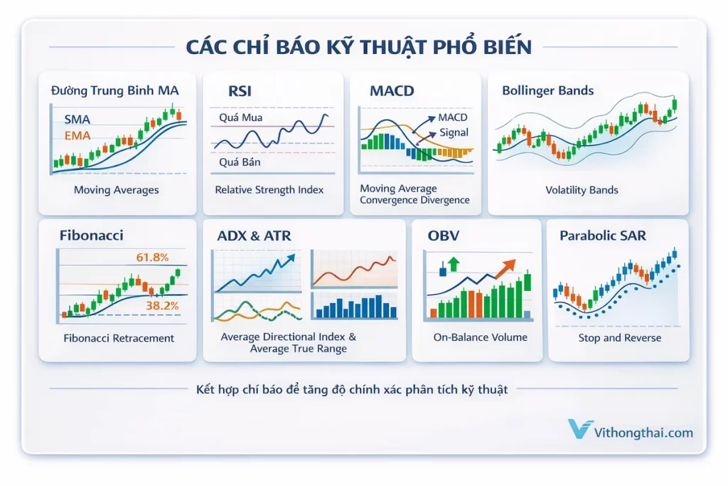 Các chỉ báo kỹ thuật phổ biến